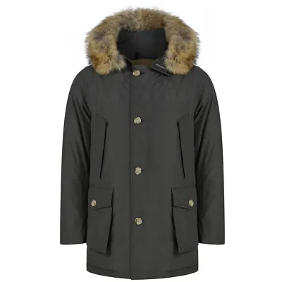 £650 • Buy Woolrich Arctic Detachable Fur Down Filling Warm Winter Parka Coat Grey Shadow