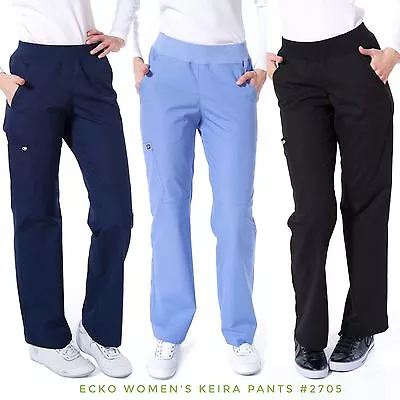 New Ecko Women Keira Designer Scrub Pants Nursing Uniform Cargo Pocket #2705 • $23.99