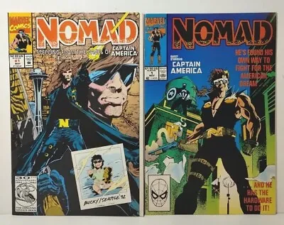 Nomad #1 1990 1992 Lot Of 2 Captain America Marvel Copper Comic Book Lot Steve  • $1