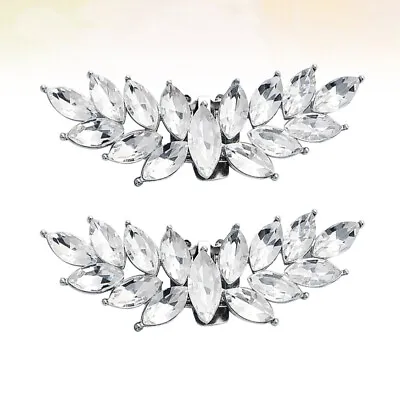 £6.38 • Buy  Banquet Shoe Buckle Detachable Clip Flower Crystal Bride Diamond Simple