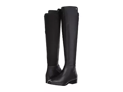 Michael Kors Womens Bromley Black Leather Almond Toe Knee-high Riding Boot Seven • $39.95