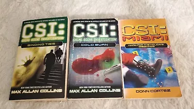 CSI 3 Paperback Book Lot MEDIA TIE IN Crime Scene Investigation MIAMI Good • $5.99