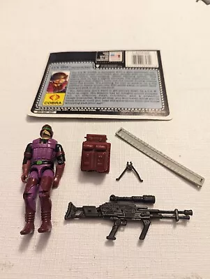 Original Hasbro GI Joe 1990 S.A.W. Viper Figure 100% Complete W/File Card • $35