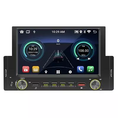 Car Navigation 6.2in Single 1 DIN Bluetooth Radio Stereo Android 10.1 GPS Player • $108.49