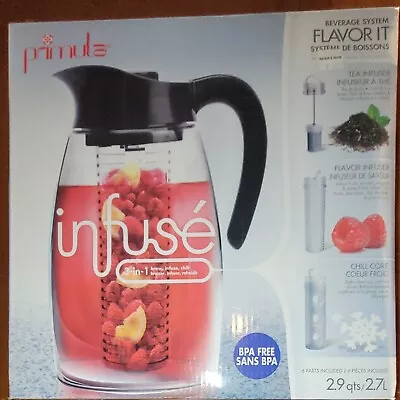 Flavor It 3-in 1 Beverage System With 2.9QT Tritan Pitcher Tea Infuser - Black • $10