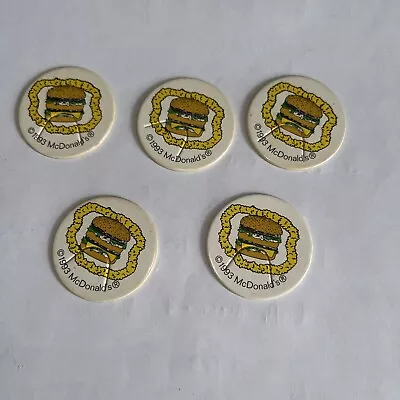 McDonald’s Hawaii Milk Cap Slammer Pogs Lei Big Mac Collectible 1993 Lot Of 5 • $29.99