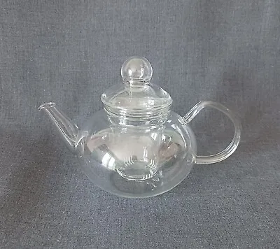 Vintage Jenaer  Glas Clear Glass Teapot With Infuser Made In Germany • $45