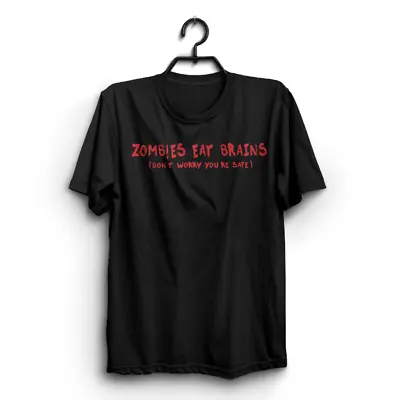 ZOMBIES EAT BRAINS Mens Funny T-Shirts Novelty T Shirt Clothing Tee Joke Gift • £9.95
