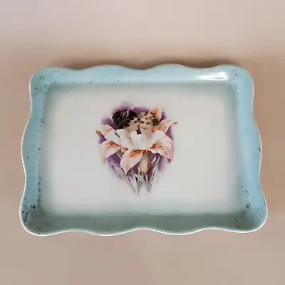 Antique Victoria Carlsbad Art Nouveau Young Maidens Vanity Dresser Tray • $24.99