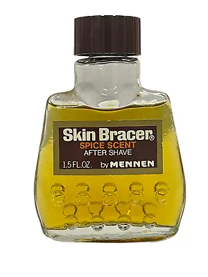 Vintage Skin Bracer SPICE SCENT After Shave By Mennen Glass Bottle Plastic Cap • $14.87