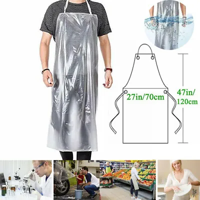 $6.50 • Buy Transparent Clear Vinyl Waterproof Apron Heavy Duty Kitchen Washing Cooking Tool