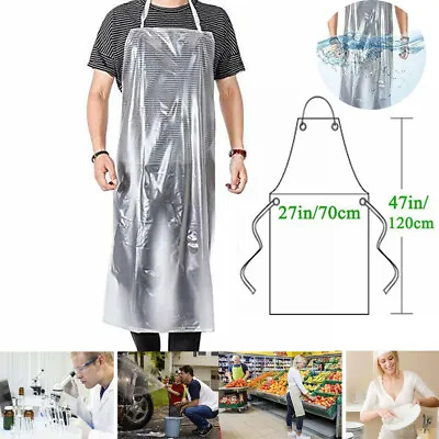 Transparent Clear Vinyl Waterproof Apron Heavy Duty Kitchen Washing Cooking Tool • $6.49