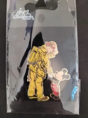 OLD NOC Disney Pin Mickey Mouse Thanks Shaking Hands Fireman Firefighter • $59.99