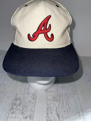 Vintage Atlanta Braves MLB Starter Logo Snapback Hat Fulton Stadium • $100