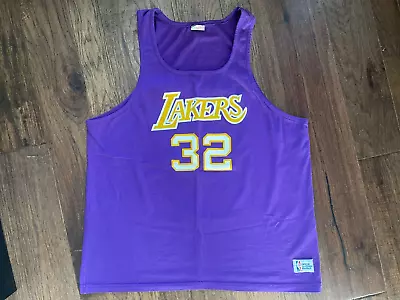 Sand Knit 80s Vintage Los Angeles Lakers Tank Top Size XL Magic Johnson Shersey • $80