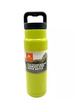 OZARK TRAIL Lime Green 24 Oz Vacuum Insulated Stainless Steel Bottle~ NEW Hiking • $9.95