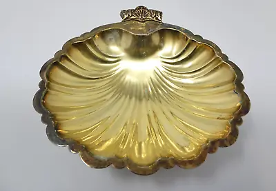 £16 • Buy SCALLOP SHELL BUTTER / SOAP DISH Silver Plated Trinket Holder Antique