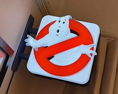 Ghostbusters Wall Mountable Firehouse Sign Lamp- Logo Sign Light Up Battery • £89.99