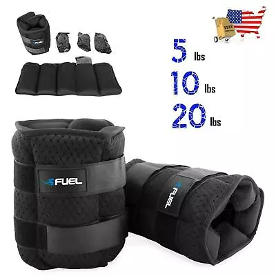 5 10 20lbs Adjustable Arm Leg Weights Wrist Ankle Exercise Gym Workout Training • $15.99