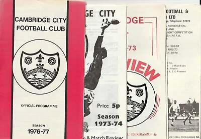 Cambridge City FC Home Programmes 1970s • £3