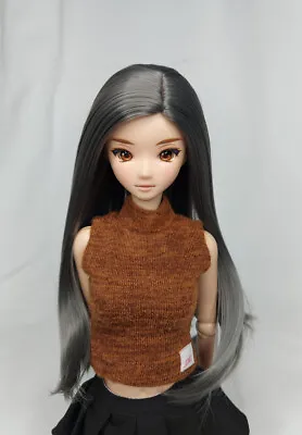 Black/Brown  BJD Wig ONLY Size 8-9 Fits 1/3 Smart Doll - NO DOLL • $49