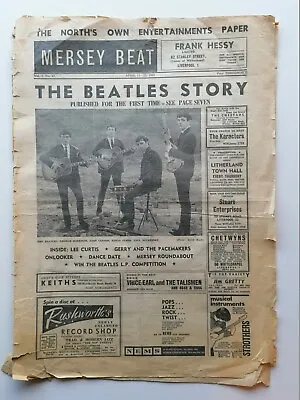 THE BEATLES ORIGINAL MERSEY BEAT MUSIC PAPER VOL 2 No 45  APRIL 11-25  1963 • $186.67