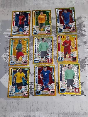 Match Attax 2014 World Cup Bundle Of 9 Star Players See Photo And Description. • £2.99