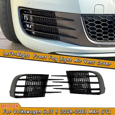 Car Black Front Fog Light Air Vent Trim Cover For VW Golf 6 MK6 GTi GTD 2008-13 • $38.30