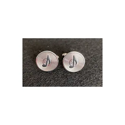 Vintage Swank Record Music Note Cuff Links • $8