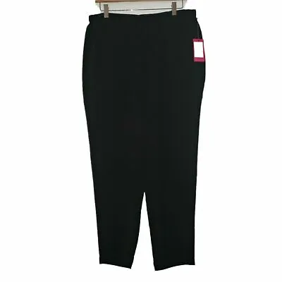 NWT Vince Camuto Black Elastic Waist Pockets Slim Pants Size Large • $55.99