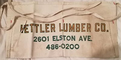 Vintage Hettler Lumber Co. Canvas Nail Hardware Apron 2601 N. Elston Chicago • $20