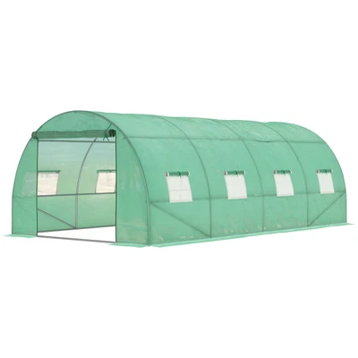 £119.99 • Buy Outsunny 6 X 3M Polytunnel Walk-in Garden Greenhouse With Zip Door And Windows