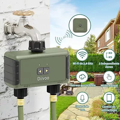 Smart Water Timer For Garden With WiFi Hub 2 Zone Work With Alexa For Farm Plant • $138.59