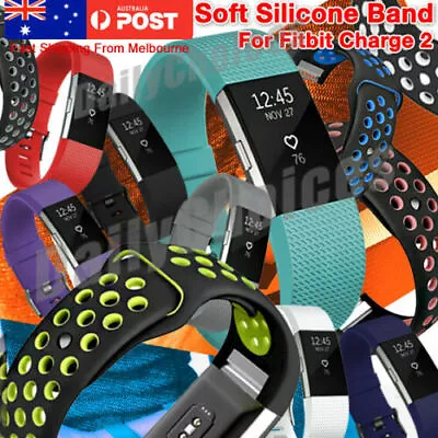 CLEARANCE! For Fitbit Charge 2 Bands Silicone Replacement Wristband Watch Strap • $5.54