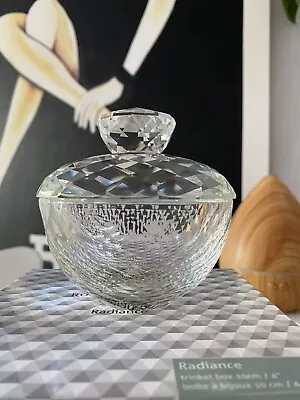 Royal Doulton Radiance Optical Glass Crystal Blow Trinket Box 10cm Brand New In • $60