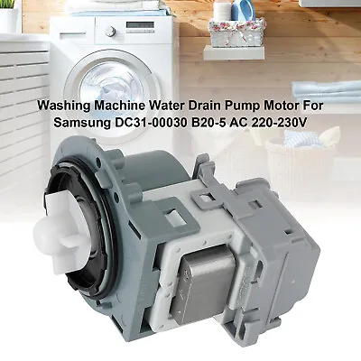 Washing Machine Water Drain Pump Motor Fit Samsung DC31-00030 B20-5 AC 220-230V • $35.92