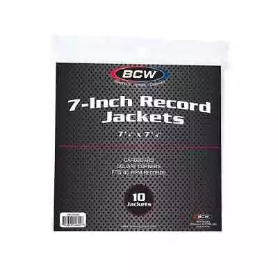 BCW 7-Inch 45rpm Record Paper Jacket - No Hole - White - 10 Ct Pack • $13.88