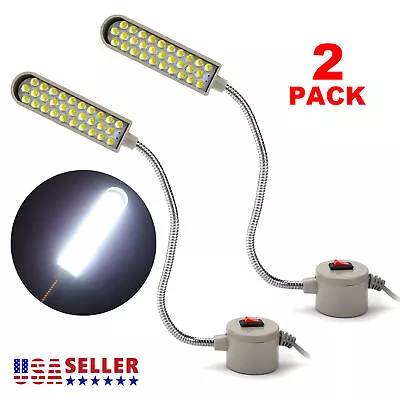 2 Pack 30 LED Sewing Machine Light Magnetic BaseGooseneck Work Lamp USA N6F1 • $12.99