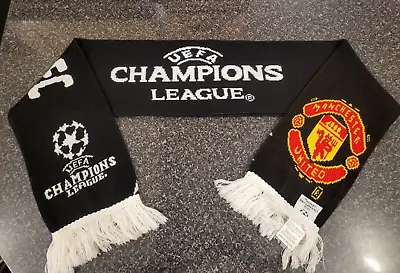 Official Double Sided Manchester United Champions League Jacquard/knitted Scarf • £12.95