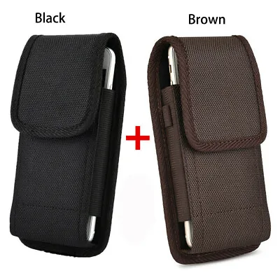 $24.33 • Buy 2x Universal Vertical Belt Clip Pouch Cell Phone Holster Waist Bag Cover Case AU