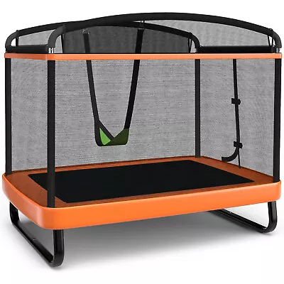 6FT Kids Jumping Trampoline Junior Recreational Outdoor W/ Swing Enclosure Net • $9999