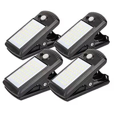 4 Pack Solar Motion Sensor Security Umbrella LightClip On Lights Outdoor Wit... • $48.77