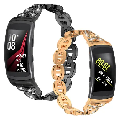 Diamond Bracelet Band Straps For Samsung Gear Fit2 Pro SM-R360 Stainless Steel • $18.69