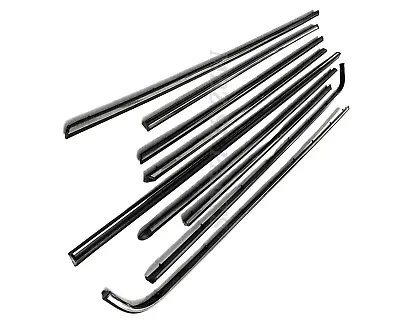 CHROME SIDE Moldings Trims 9 Pieces STEEL For Mercedes Benz W123 Sedan 4 Doors • $159.95