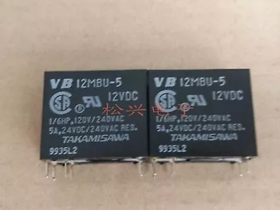 1pcs New VB12MBU-5 12VDC 5A Relay 6 Feet TAKAMISAWA #E6 • $6.15