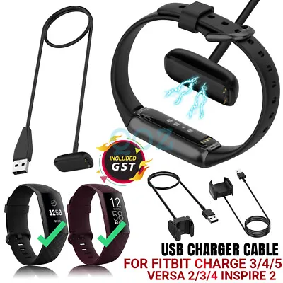 1M USB Replacement Charger Cable For Fitbit Charge 5 4 3 Versa 3/4 / Inspire 2 • $8.09