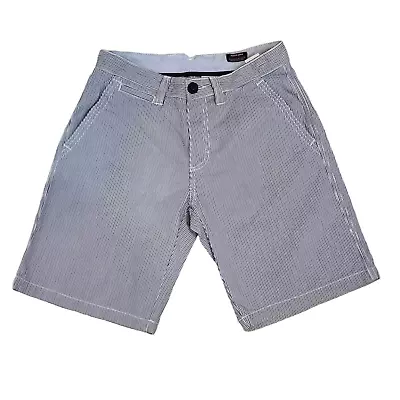 North Sails Mens Blue Bermuda Striped Shorts W28 Size 44 Logo Pockets Buttons • £20