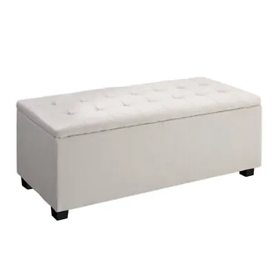 Artiss Storage Ottoman Blanket Box Large Seat Fabric Foot Stool Chest Toy Bed • $107.87