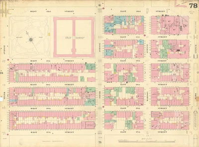 £259 • Buy Sanborn NYC #78 Manhattan Midtown Garment District Murray Hill Bryant 1899 Map