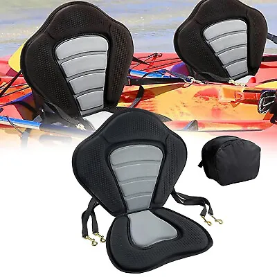 $39.98 • Buy Detachable Deluxe Padded Kayak Seat Cushion Canoe Backrest W/Back Backpack/Bag